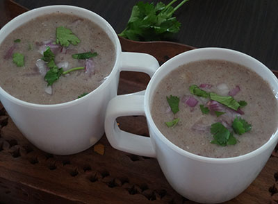 boiling ragi ambli or ambali