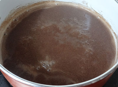 boiling ragi ambli or ambali