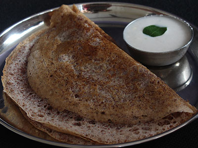 cook ragi dosa or ragi dose