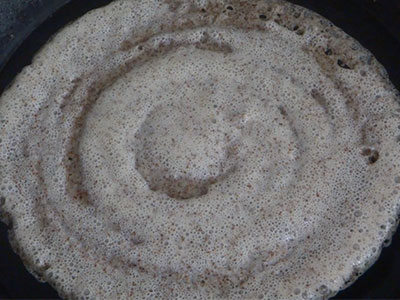 making ragi dosa or ragi dose