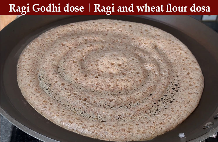 ragi godhi dosa recipe