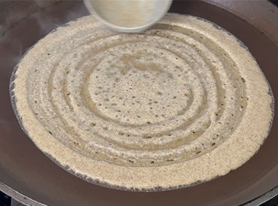 making ragi hesaru bele or mung dal dosa