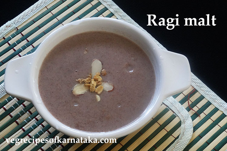 ragi malt recipe or ragi drink