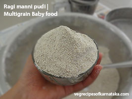 ragi manni pudi, multi grain baby food