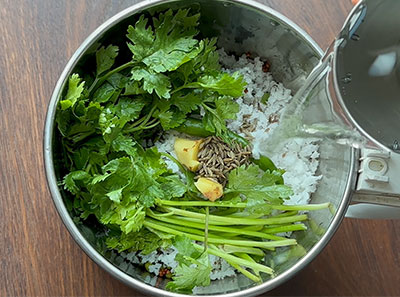 spices for ragi hesaru kalu or mung bean dosa