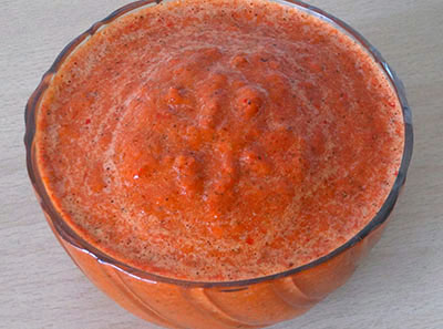 ranjaka or red chili chutney