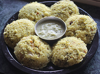 cooked rave idli or rava idli