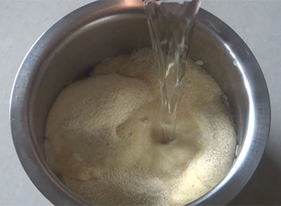 water for instant set dosa or rava sponge dosa