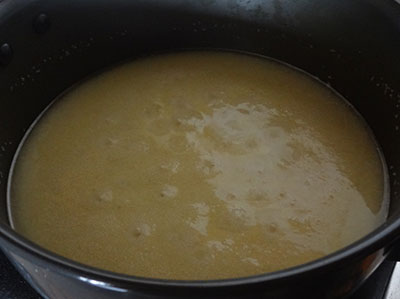 cooking semolina for rave payasa or rava kheer