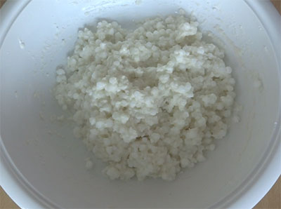 mixing batter for sabakki paddu or sabudana paniyaram