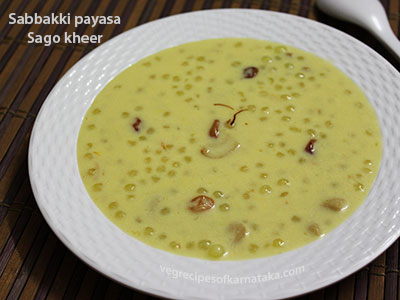 Sabakki or sago payasa recipe