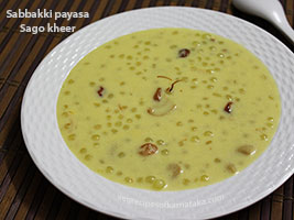 sabakki or sabudana payasa