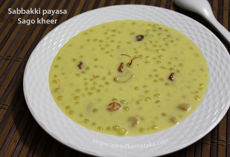 sabakki or sago payasa recipe