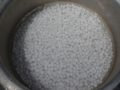 soaking sabudana for sabakki sandige or javvarisi vadam