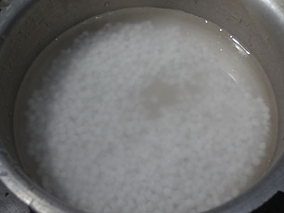 soaked sago for sabakki sandige or javvarisi vadam