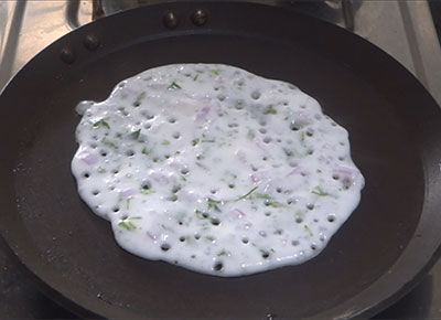 making sabakki dose or sabudana dosa