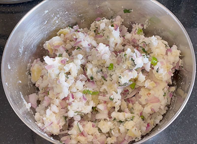 dough for sabbakki rotti or sabudana roti recipe