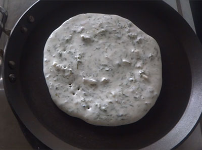 making sabsige soppu dose or dosa recipe