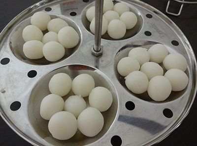 kneading dough for seke undlaka or ammini kozhukattai