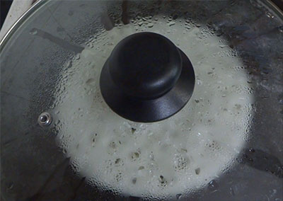 close the lid and cook set dosa or set dose