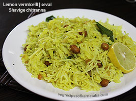 shavige chitranna or lemon sevai