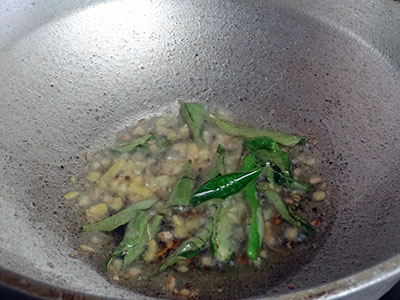 green chili and ginger for shavige uppittu or vermicelli upma