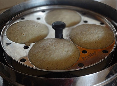 cooking siridhanya idli or millets idli