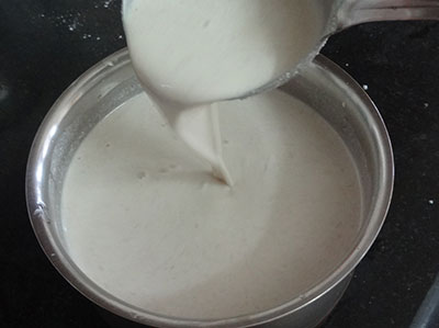 watery batter for millets neer dosa or siridhanya neer dose