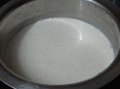 ground urad dal batter for siridhanya dose or millet dosa