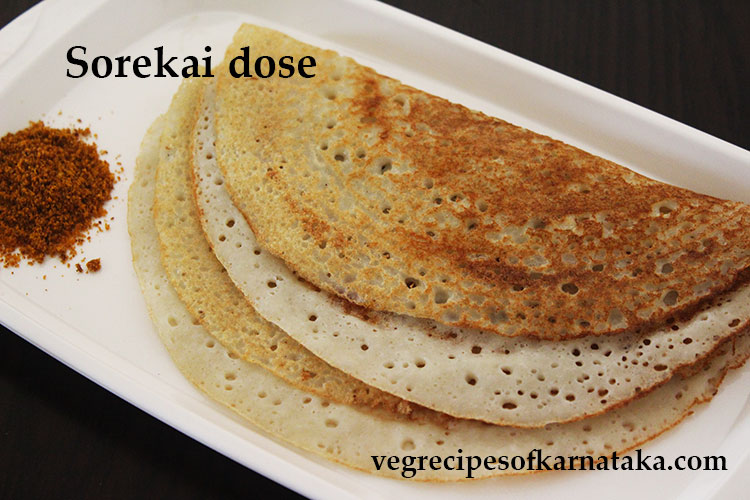 sorekai dose or bottle gourd dosa