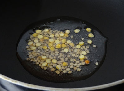 tempering for sorekai palya or bottle gourd stir fry