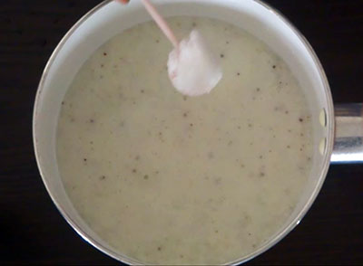 curd and salt for southekai thirulu sasive or cucumber soft pulp raita