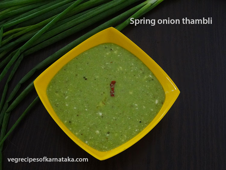 eerulli gida thambli or spring onion tambli