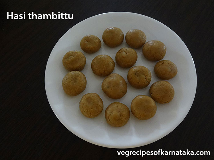 hasi thambittu recipe