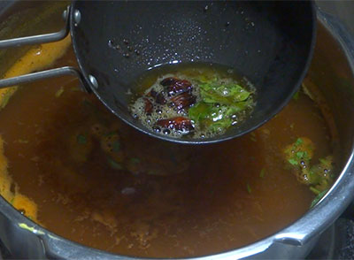 tempering for thili saaru or rayara mata or raghavendra mutt rasam