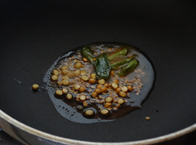 tempering for thondekai palya or ivy gourd stir fry