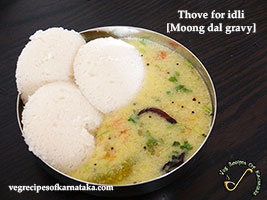 hesaru bele thove or thove for idli