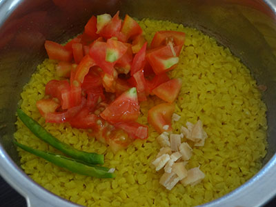 tomato and ginegr for hesaru bele thove or thove for idli