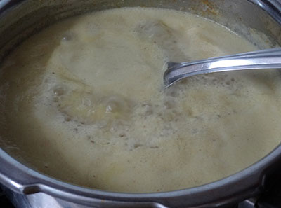 boiling hesaru bele thove or thove for idli