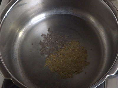 mustard and cumin for tomato rice recipe