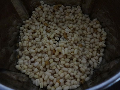 urad dal in the grinder for uddina dose or plain dosa