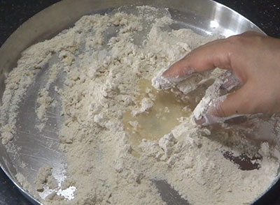 kneading dough for uddina happala or urad dal papad