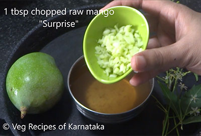 raw mango for ugadi pachadi or bevu bella recipe