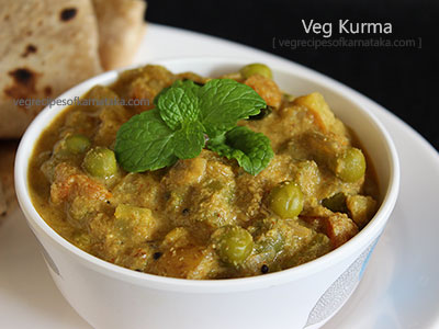 veg kurma or mixed vegetable kurma