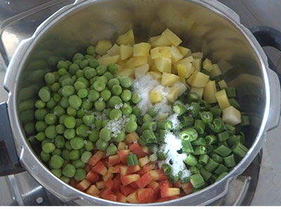 vegetables for bili sagu or white kurma